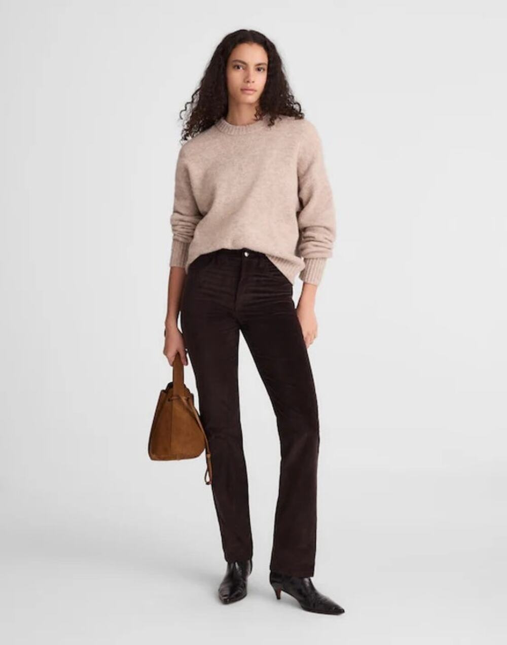 NWT Madewell Longline Straight Corduroy Pants Brown Women’s 32 NW472